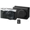 Appareil photo compact / bridge numérique Panasonic Lumix DC-TZ99 Argent + étui cuir + carte 32 Go