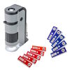 Microscopes Carson MicroFlip MP-250 avec support Smartphone + 24 lames préparées